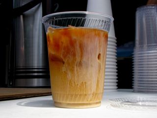 I was particularly interested by a cup of iced coffee that had just had some half-and-half poured into it. It was neat watching the milk and cream move through the otherwise mostly clear liquid. This photo was the alternate for one that I had featured on the Main Page in August 2012.