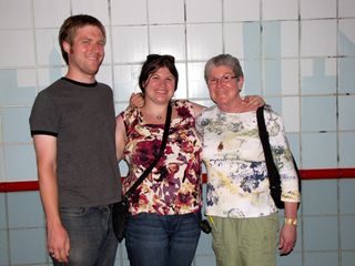 Since this was out last night in Chicago, we got group photos. We did this at Chicago station. First I took a picture of Mom, Sis, and Chris, and then when a woman walked by, I got her to take a picture of all of us.