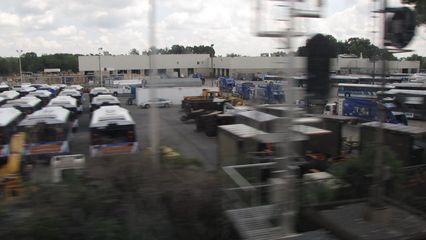 Ride On's Gaithersburg facility. I noticed that this is where the Champion cutaway vans went after they were all removed from service a week before we left for our trip, after far too many fires.