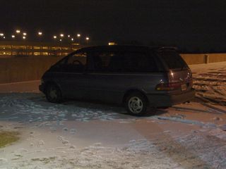 I was truly amazed to find myself arriving right when Metro opened for the day. This is also the first time I'd ever arrived in the Washington DC area while it was still dark. And it was still quite snowy on the roof of the North Garage.