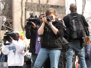 Photographers were all over, set on capturing the moment for all to see.