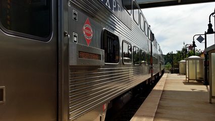 August 21 was Elyse's birthday, and we did some railfanning on that day. Among other things, we went down to Franconia-Springfield and photographed a VRE train, and we also rode a 7000-Series train.