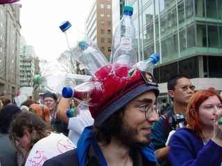 What a neat hat! Now, though, we need to just get him to Take Back The Tap...