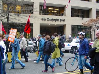 Though likely only by coincidence, our march route also took us past the headquarters of The Washington Post.