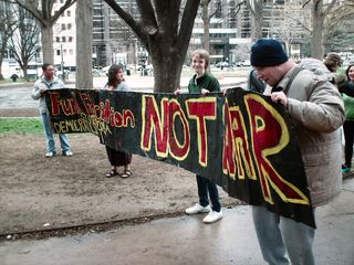 Staging for the march, this time for real.