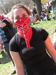 Playing with Maggie's bandanna resulted in this photo.