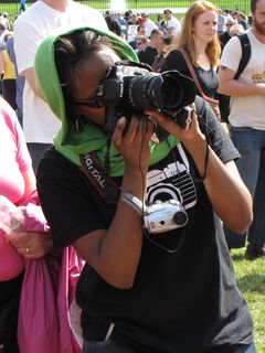 As Lafayette Park started to fill up, we quickly became the center of attention!