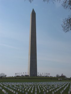 The Iraq Memorial to Life, at the foot of the Washington Monument.