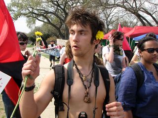 I shot this photo as we were leaving Camp Out Now, and in looking at it, I thought it kind of resembled a modern version of the 1960s-era "flower child".