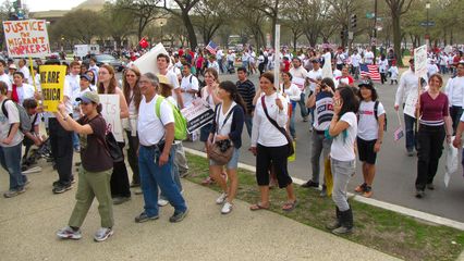 All the while, people continued streaming past us onto the Capitol grounds.