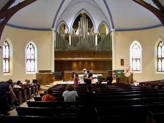 The sanctuary at Luther Place Memorial Church.