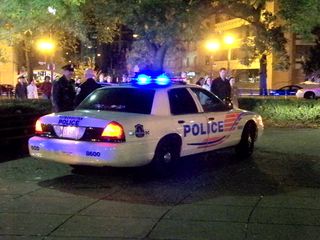 Yes, the cops were out in force in Dupont Circle...