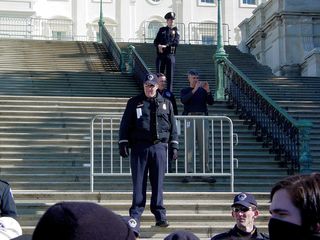 The Capitol Police held the steps and that was the end of our rush.