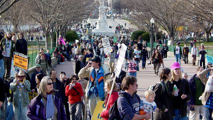 And before I knew it, we were up at the Capitol's steps again, bringing quite a bit of the mainstream crowd with us.