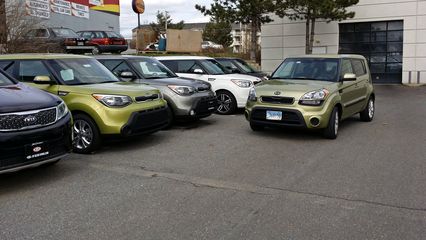 Visiting Jim Coleman Kia in Silver Spring for routine maintenance on April 8, parked next to a bunch of second-generation Souls.
