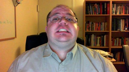 Making a face for the webcam at home.