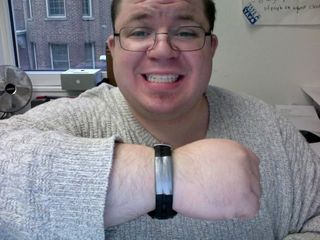 Watchband repair. Note the size of my wrist in this photo.