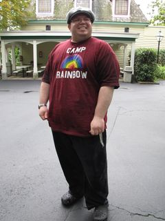 Kings Dominion, just after riding the log flume. I think I was starting to notice the first results of my efforts (mostly walking at this point, along with one swim) around the time that this photo was taken.