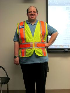 Halloween at the office, where I went as a Metro employee.