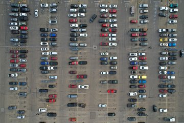 Parking lot in front of the Walmart in Austintown.