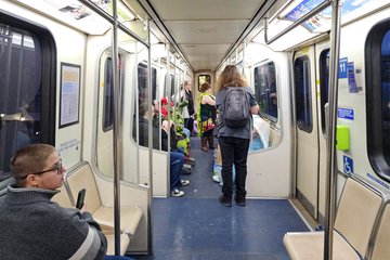 Inside car 11 on the People Mover system.