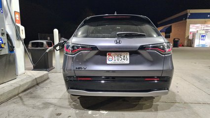 The HR-V gets a drink (and after taking orders from me all day, I suspect that she needed a drink).  She had the house regular that they had on tap.