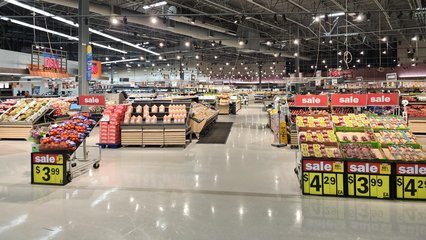 The produce department at Meijer.  I was impressed by its large size, even when compared to a Walmart Supercenter.