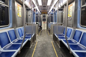 Interior of car 5436, manufactured by Bombardier.