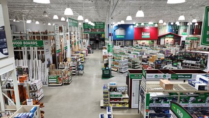 The Menards in Niles, photographed from the upper floor.