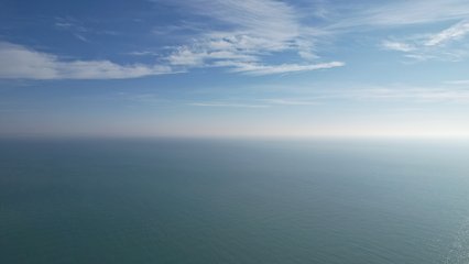 View out over Lake Michigan.