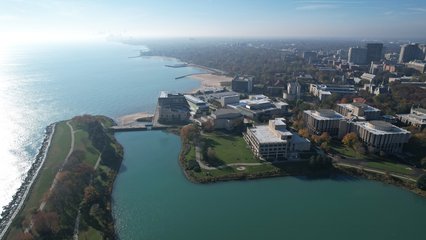 A portion of the campus of Northwestern University.