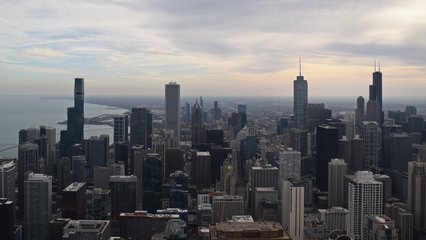 View from the observation deck at the John Hancock Center.