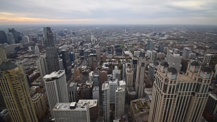 View from the observation deck at the John Hancock Center.