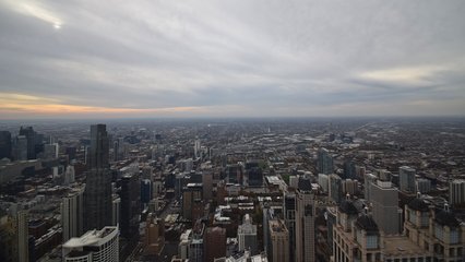 View from the observation deck at the John Hancock Center.