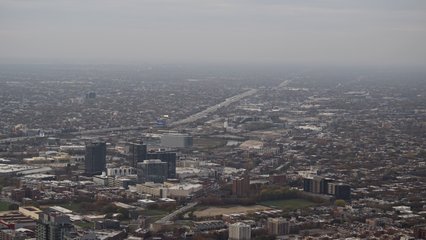 View from the observation deck at the John Hancock Center.