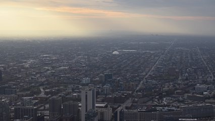 View from the observation deck at the John Hancock Center.