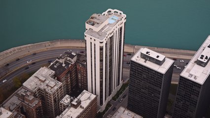 View from the observation deck at the John Hancock Center.