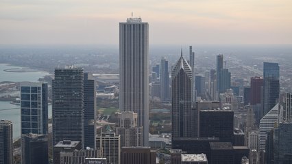 View from the observation deck at the John Hancock Center.