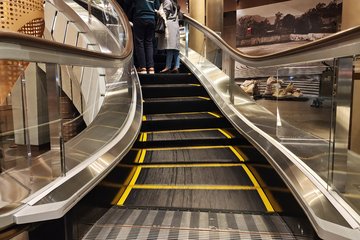 The curved escalator.  I had never seen something like this before.