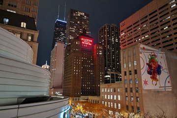 Up on the roof deck, the most notable thing to see was the Allerton Hotel's sign.