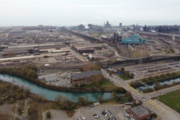 Industrial area north of I-90.