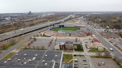 Central business district in Gary.