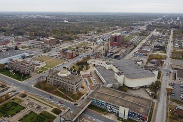 Central business district in Gary.