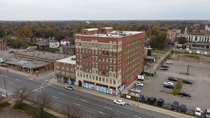 Central business district in Gary.