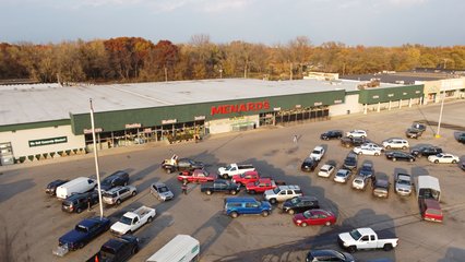 Drone photos of the Menards in Gary.