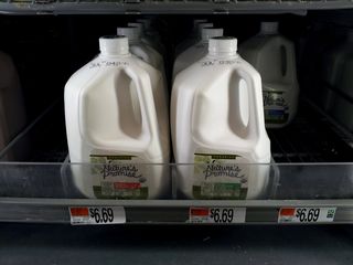 Going grocery shopping for milk. I usually buy organic milk when I go shopping, but not for the reasons that one might think. I get organic milk because of the later expiration date. If you look at the expiration dates on the milk cartons, you'll notice that they don't expire until July 3. That's about six weeks' time. Compare to non-organic milk, where you usually get only about a week's worth of time before it expires. Being single and living alone, I don't go through milk very quickly. This means that I have enough time to go through milk normally without letting any milk go bad before it's finished.