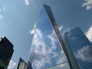 The beauty of One World Trade Center's design became more evident the further away that we moved from it.