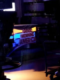 Good Morning America desk on the first floor of Times Square Studios.