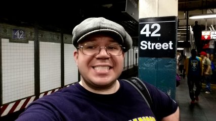 Selfie at 42nd/Times Square.