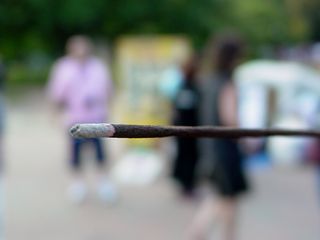 Following the exorcism, everyone lit incense, which had been distributed prior to the exorcism's starting.